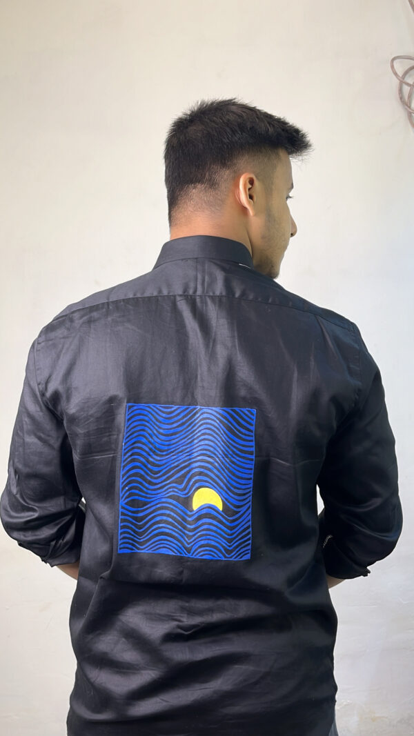 Sea Beach Black Shirt For Men