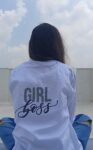 Girl Boss White Full Sleeves Shirt
