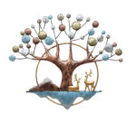 Moon Deer Tree Wall Art
