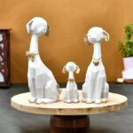Dog Family Sculpture for Home Décor Showpiece Figurine