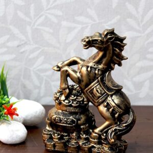 Handcrafted Lucky Running Horse with Money Bank for Vaastu Purpose Decorative Showpiece