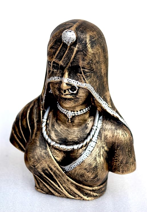 Handcrafted Antique Finish Rani(Bani Thani) Decorative Decorative Showpiece - 19 cm (Poly resin, Multicolor)