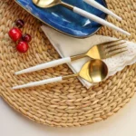 Designer Steel Cutlery Set (white)
