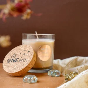 Luxury Scented Candle with Cork Lid - Soy Wax (1 wick)Vanilla Pack Of 2