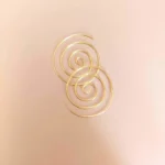 Solar - Gold Plated Brass Metal Earrings