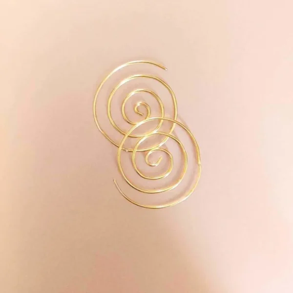 Solar - Gold Plated Brass Metal Earrings